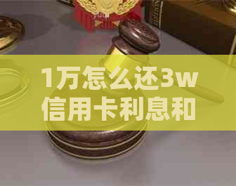 1万怎么还3w信用卡利息和本金，用什么方法能实现？