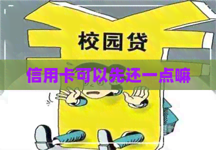 信用卡可以先还一点嘛