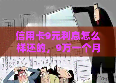 信用卡9元利息怎么样还的，9万一个月利息是多少