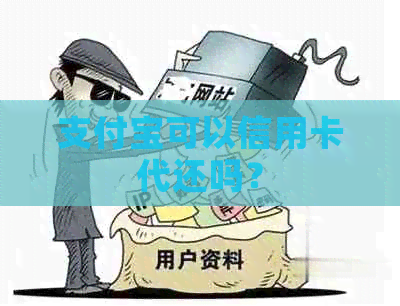 支付宝可以信用卡代还吗？