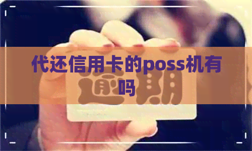 代还信用卡的poss机有吗