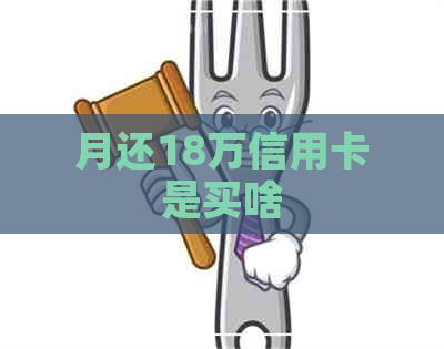月还18万信用卡是买啥