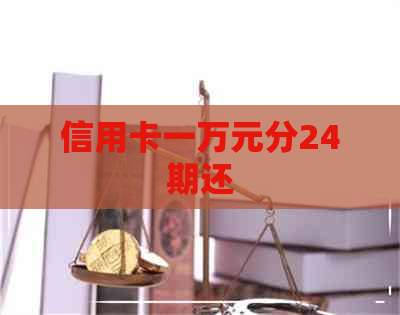 信用卡一万元分24期还