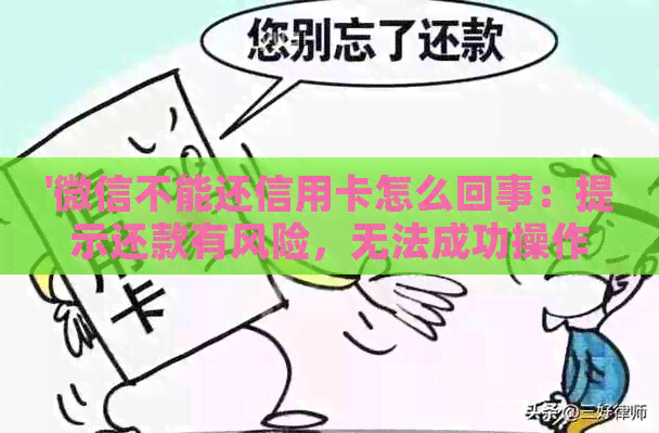 '微信不能还信用卡怎么回事：提示还款有风险，无法成功操作？'