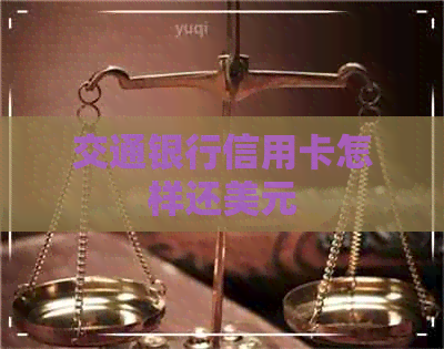 交通银行信用卡怎样还美元