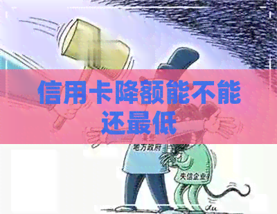 信用卡降额能不能还更低