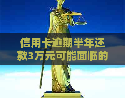 信用卡逾期半年还款3万元可能面临的法律后果及应对策略