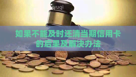 如果不能及时还清当期信用卡的后果及解决办法