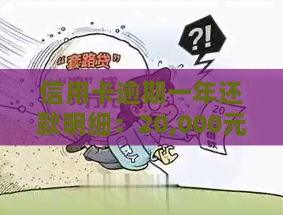 信用卡逾期一年还款明细：20,000元欠款需要支付多少利息和滞纳金？
