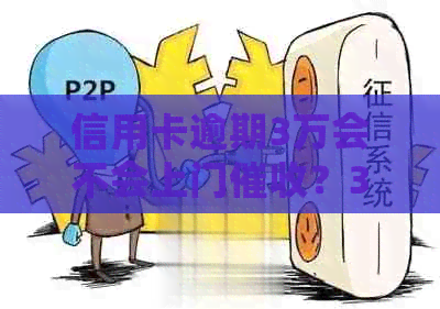 信用卡逾期3万会不会上门？3000逾期会上门吗？