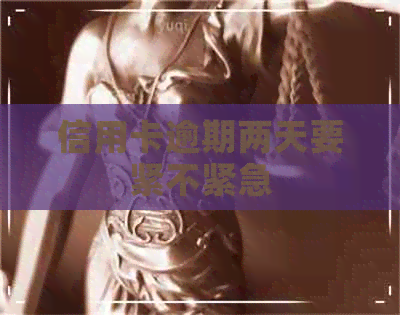 信用卡逾期两天要紧不紧急