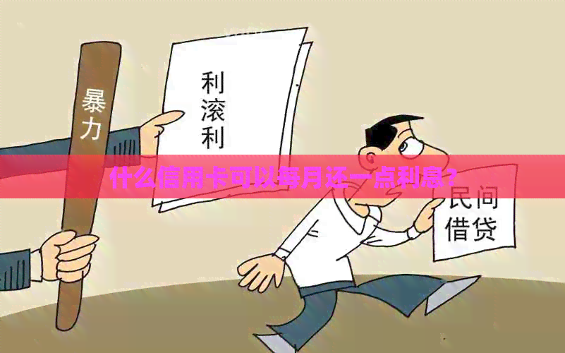 什么信用卡可以每月还一点利息？