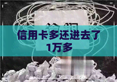 信用卡多还进去了1万多