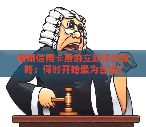 使用信用卡后的立即还款策略：何时开始最为合适？