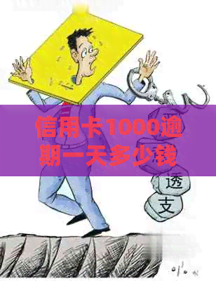 信用卡1000逾期一天多少钱：逾期费用、滞纳金及一年一月的还款总额计算