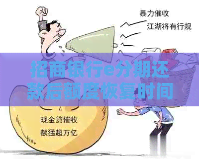 招商银行e分期还款后额度恢复时间及相关条件探讨