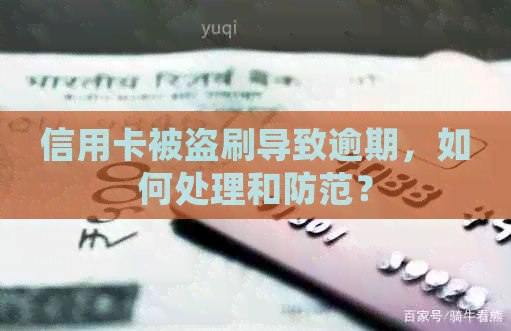 信用卡被盗刷导致逾期，如何处理和防范？