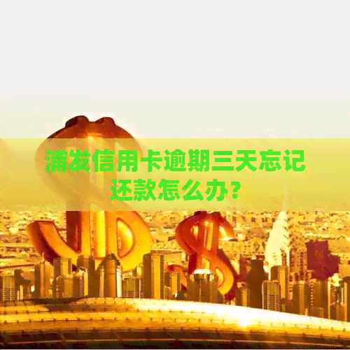 浦发信用卡逾期三天忘记还款怎么办？