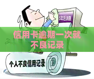 信用卡逾期一次就不良记录