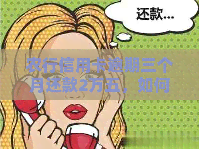 农行信用卡逾期三个月还款2万五，如何解决逾期问题和利息计算？