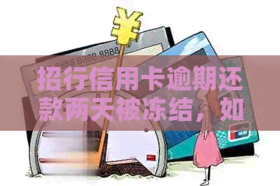 招行信用卡逾期还款两天被冻结，如何解决？