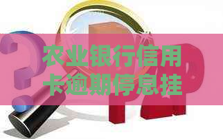 农业银行信用卡逾期停息挂账解决方案：如何处理、申请流程及注意事项