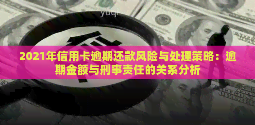 2021年信用卡逾期还款风险与处理策略：逾期金额与刑事责任的关系分析