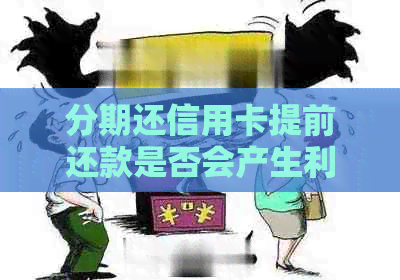 分期还信用卡提前还款是否会产生利息? 分期还信用卡提前还款是否会产生利息?