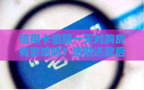信用卡逾期一天对购房有影响吗？逾期还款后如何补救措及注意事项
