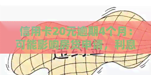 信用卡20元逾期4个月：可能影响房贷申请，利息计算及处理方式