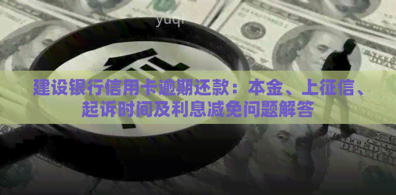 建设银行信用卡逾期还款：本金、上、起诉时间及利息减免问题解答