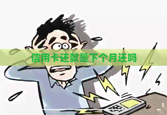 信用卡还款是下个月还吗