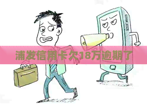 浦发信用卡欠18万逾期了