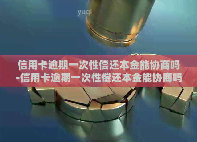 信用卡逾期一次性偿还本金能协商吗-信用卡逾期一次性偿还本金能协商吗