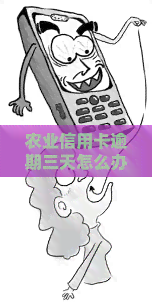 农业信用卡逾期三天怎么办