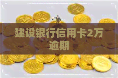 建设银行信用卡2万逾期 建设银行信用卡2万逾期