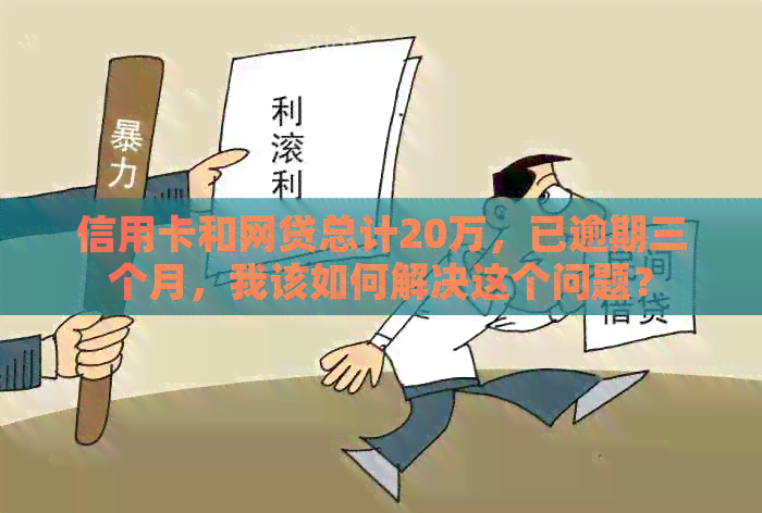 信用卡和网贷总计20万，已逾期三个月，我该如何解决这个问题？