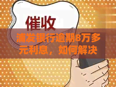 浦发银行逾期8万多元利息，如何解决无法偿还的问题？