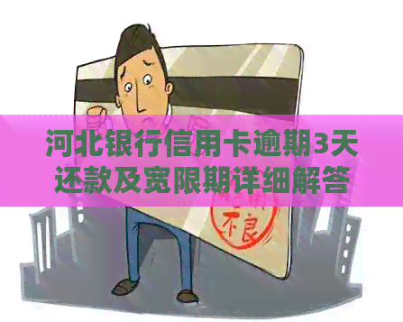 河北银行信用卡逾期3天还款及宽限期详细解答