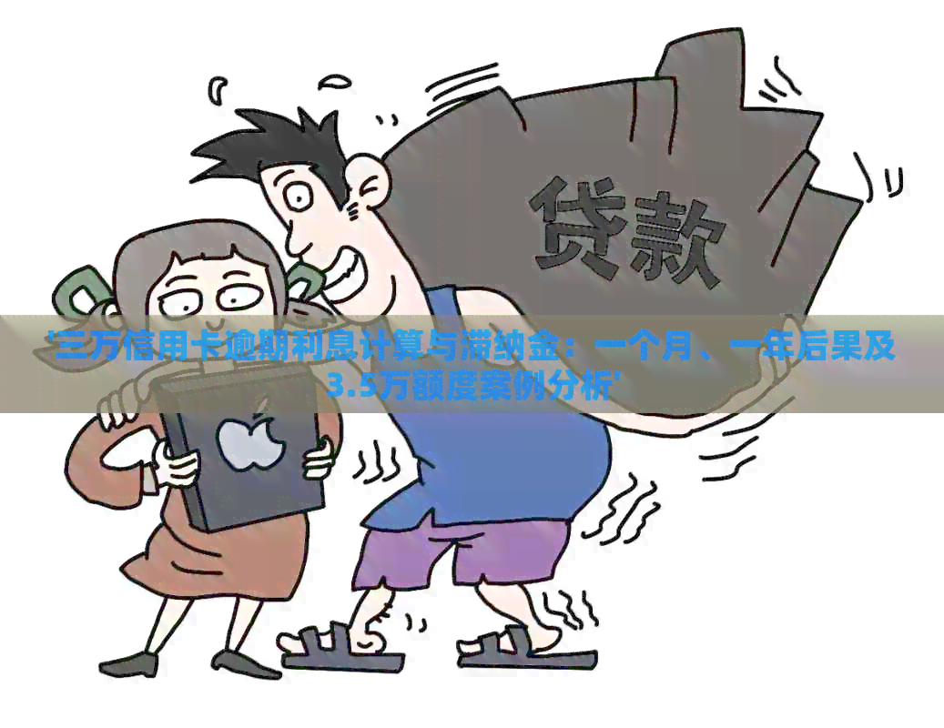 '三万信用卡逾期利息计算与滞纳金：一个月、一年后果及3.5万额度案例分析'