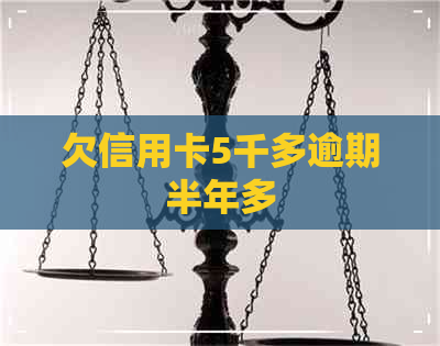 欠信用卡5千多逾期半年多