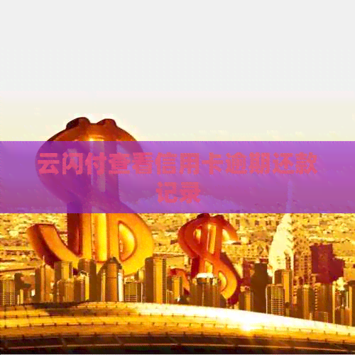 云闪付查看信用卡逾期还款记录