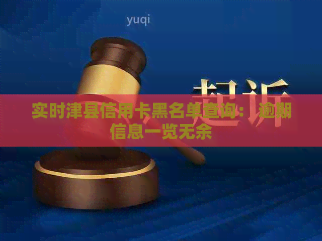 实时津县信用卡黑名单查询： 逾期信息一览无余