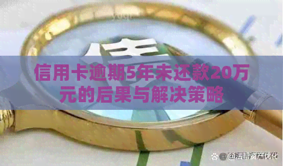 信用卡逾期5年未还款20万元的后果与解决策略