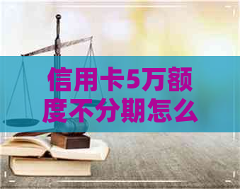信用卡5万额度不分期怎么还