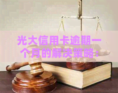 光大信用卡逾期一个月的解决策略：我应该怎么做？