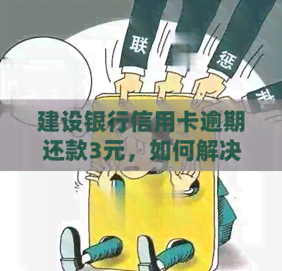 建设银行信用卡逾期还款3元，如何解决？