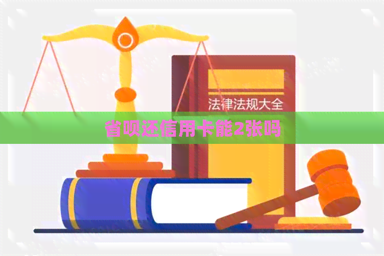 省呗还信用卡能2张吗