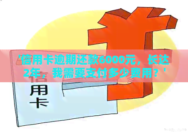 '信用卡逾期还款6000元，长达2年，我需要支付多少费用？'