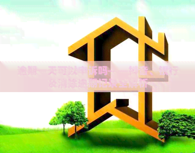 逾期一天可以申诉吗——抖音、银行及消除逾期记录全解析